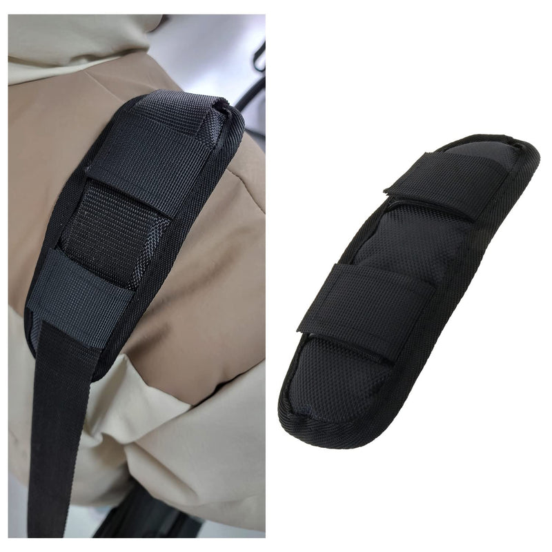 LUORNG Shoulder Strap Pad Black Removable Luggage Bags Shoulder Strap Pads Fastener Cushions for Bag Backpack Satchel