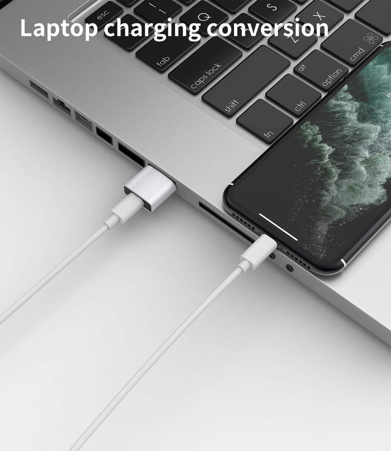 3-Pack,USB C to USB Adapter,Type-C Female to USB Male Charger Cable Converter for iPhone 11 12 Mini Pro Max Airpods iPad air4 Magsafe,Samsung Galaxy Note 10 S20 Ultra A71 S21,PC,Portable Charging