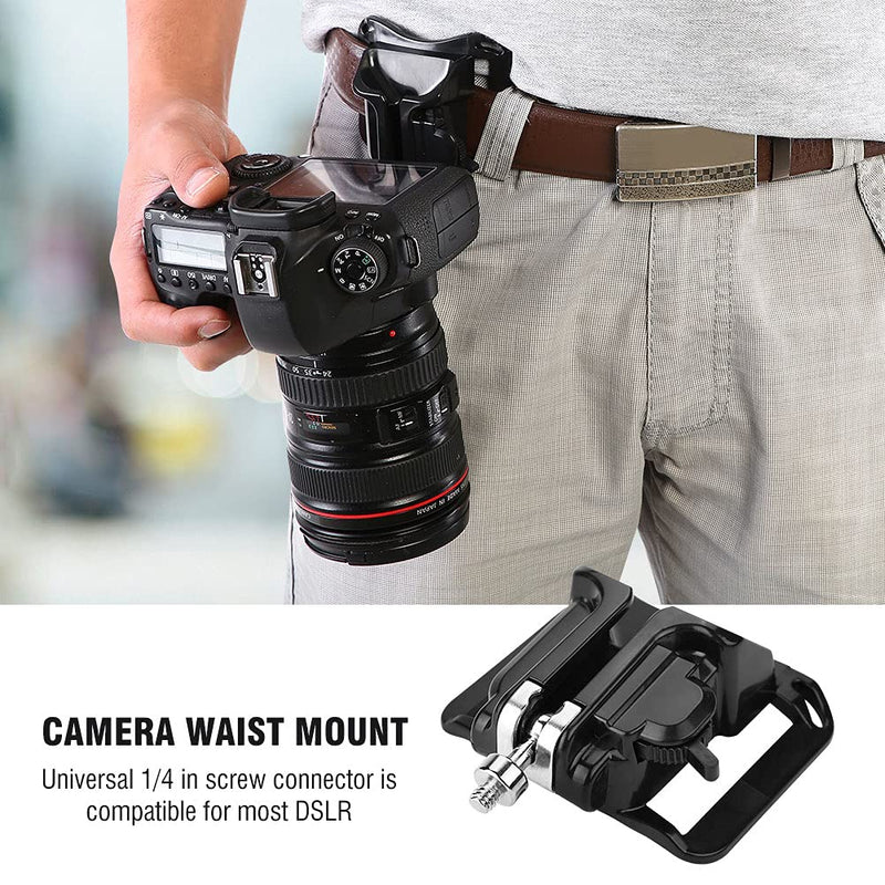 Camera Belt Clip,ANGGREK Camera Belt Clip Waist Belt Holster Holder 1Pc Camera Hanger 1/4in Screw Mount Quick Release Waist Belt Buckle Holder for DSLR