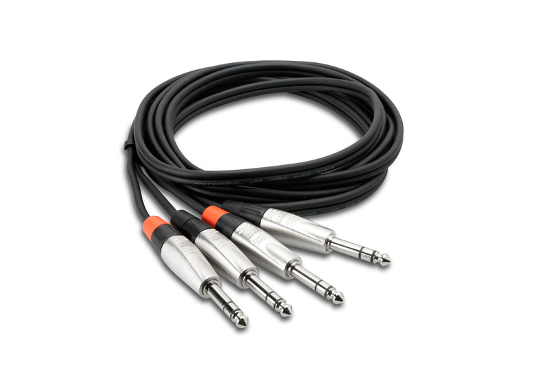 [AUSTRALIA] - Hosa HSS-005X2 Dual REAN 1/4" TRS Pro Stereo Interconnect Cable, 5 Feet 