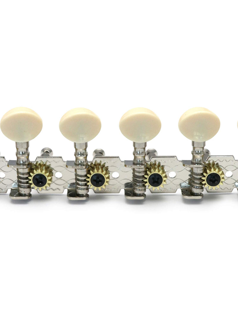 Metallor 12 Strings Acoustic Guitar Tuning Pegs Chrome Plated Machine Heads Single Hole 6L 6R.