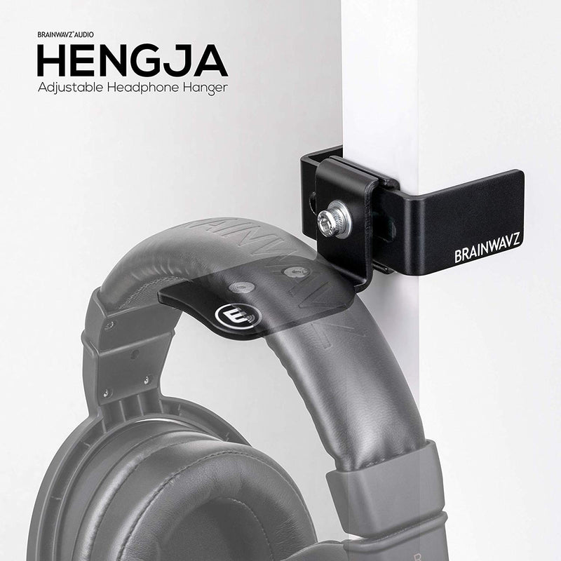 Brainwavz Hengja - The Desk Headphone Hanger Stand Mount, All Metal, Headset Holder