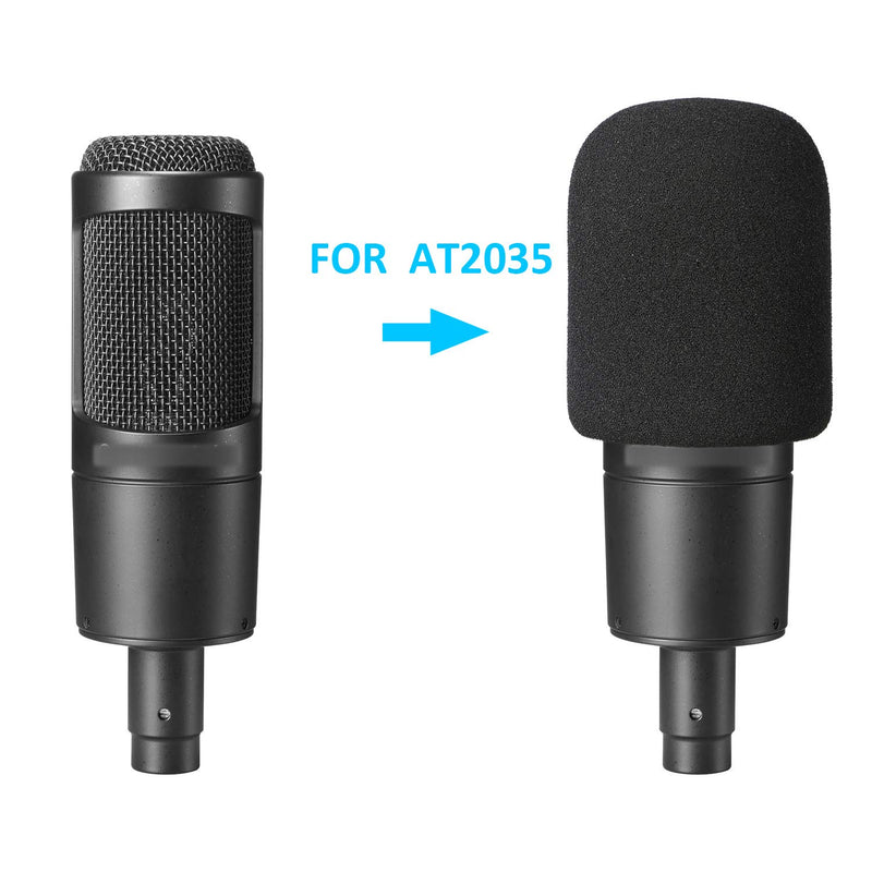 AT2035 Pop Filter - Mic Windscreen Foam Wind Cover for AT2035 Condenser Microphone to Blocks Out Plosives
