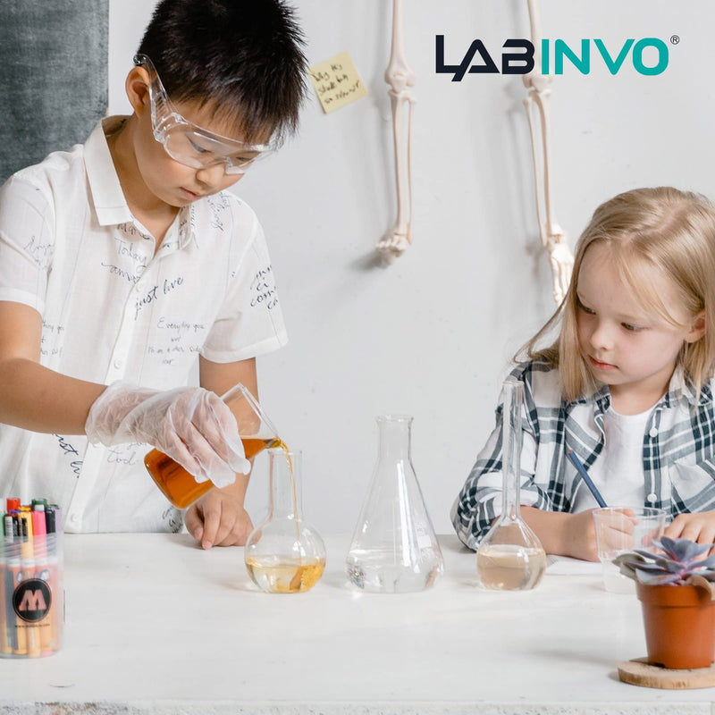 LABINVO Low Form Graduated Glass Beaker, 10pcs of Vol.50ml, 3.3 Borosilicate Glass, IN-BKL50 10 PCS of 50 mL