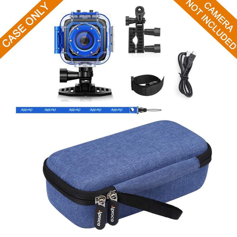 Aproca Hard Storage Travel Case fit Ourlife Kids Waterproof Camera Blue