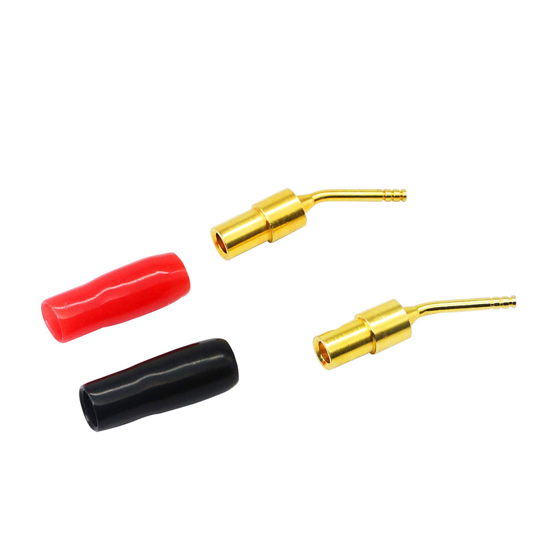 [AUSTRALIA] - CERRXIAN Gold Plated 2mm Banana Plug Screw Type Audio Speaker Cable Connector Adapter(Black & Red,10-Pack) 
