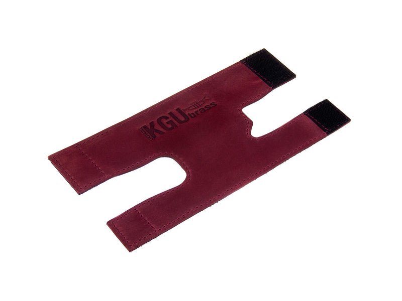 Trumpet valve guard by KGUBrass is the Marsala leather trumpet valve protector made of luxurious mild and thick material; use as protection from corrosion, scratches and stains