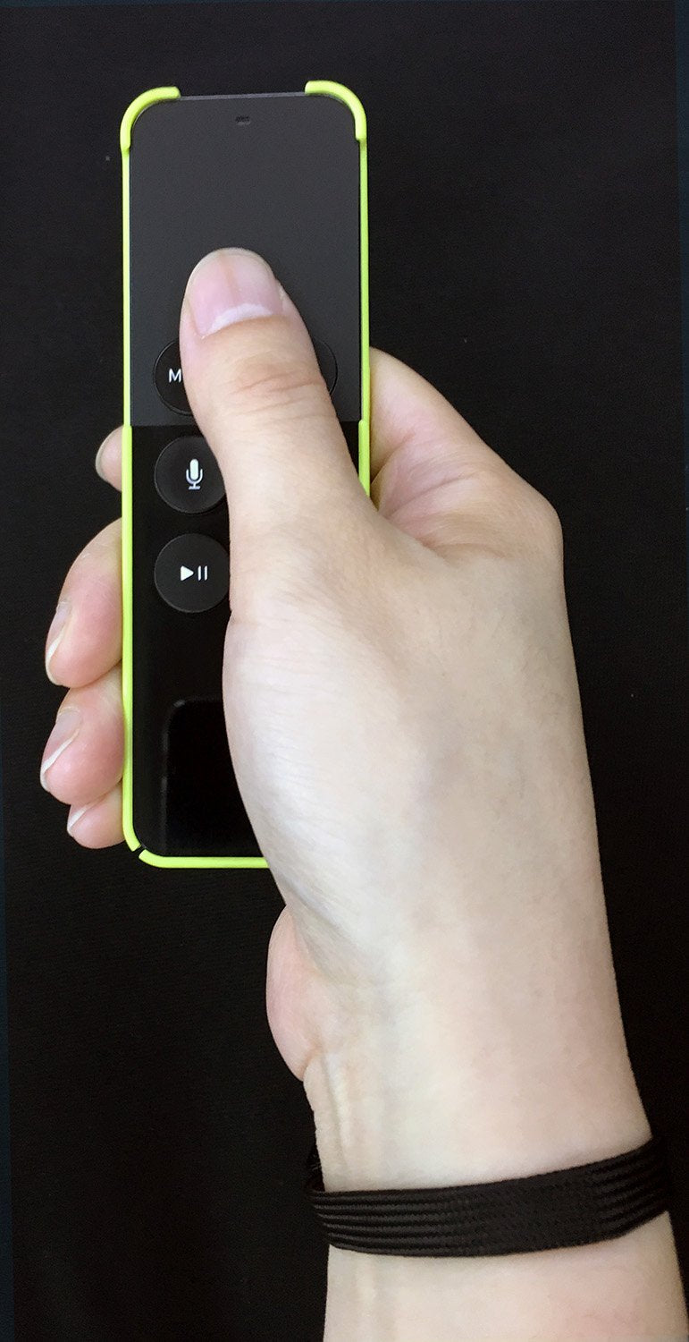 Black NeoFit Case - A Protective Case with Wrist Strap for The V4 Apple TV Remote (NOT The Latest V5)