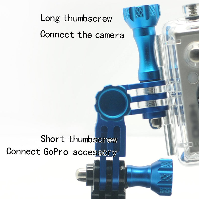 [AUSTRALIA] - Smatree Aluminum Thumbscrew/Thumb Knob Compatible for Gopro Session, Hero 7,6, 5, 4, 3, 3+, 2, 1/DJI OSMO Action Cameras (3PCS, 1 Long + 2 Short) -Blue 
