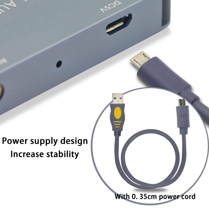 GINTOOYUN 4K HDMI Audio Extractor, HDMI to HDMI and Audio Splitter, HD Video to 3.5mm Audio Converter, Support HDMI 4K, 3D, HDM 1.4b and DVI 1.0