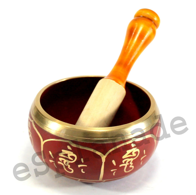 eSplanade - 4 inches - Singing Bowl Tibetan Buddhist Prayer Instrument With Striker Stick | OM Bell | OM Bowl | Meditation Bowl | Music Therapy