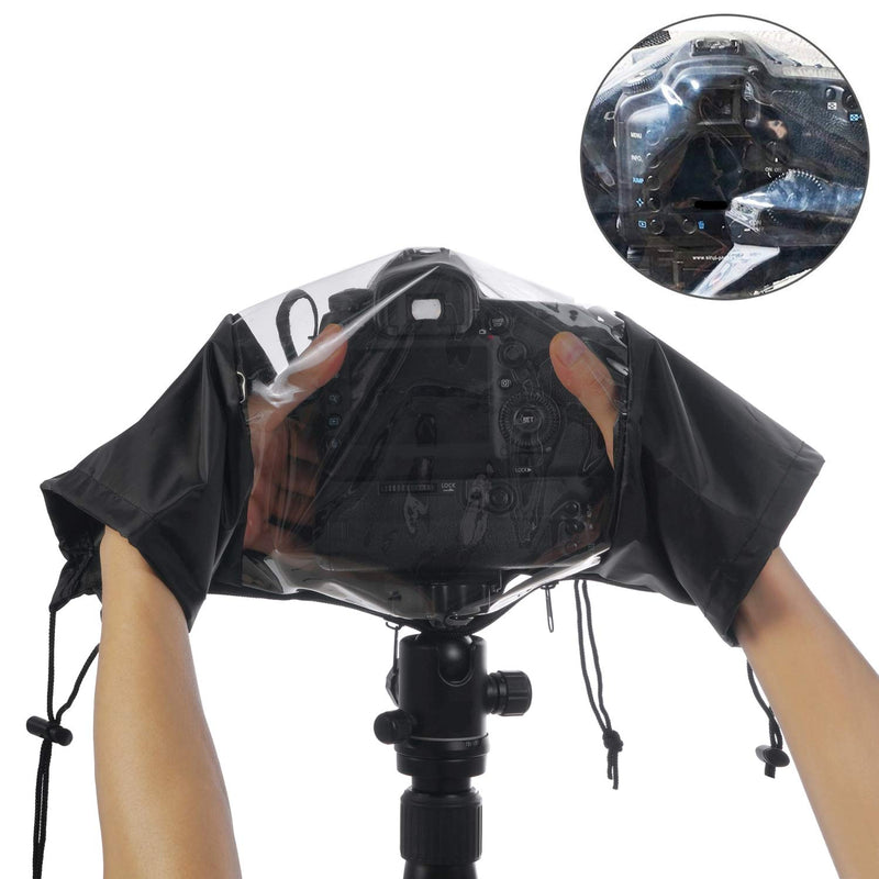 WANBY Professional Waterproof Soft Black DSLR Camera Rain Cover for All DSLR SLR Cameras