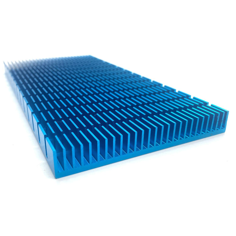Aluminum Heat Sink Heatsink Module Cooler Fin Heat Radiator Board Cooling for Amplifier Transistor Semiconductor Devices Blue Tone 150mm (L) x 74mm (W) x10mm (H)