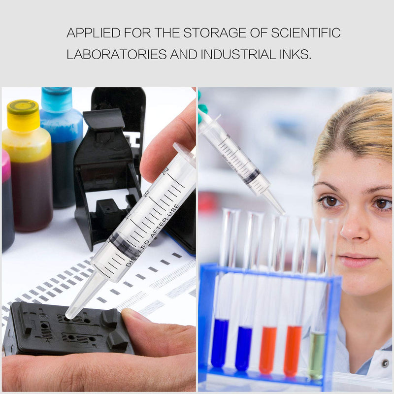 20 Packs Plastic Syringe Liquid Measuring Syringe with Measurement 20 ml Needleless Industrial Syringe for Labs Measuring Liquids Feeding Pets Gardening Oil or Glue Applicator Favors