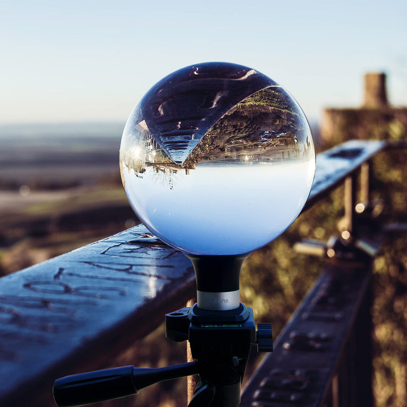 [AUSTRALIA] - Lens Balls Stand for Photography, Supports 60mm to 150mm(6 inch) Crystal Ball, Lensball Holder, Suction Mount Cup+ Alumina Base (1/4"-20 General Internal Thread) + Mini Tripod silver base 