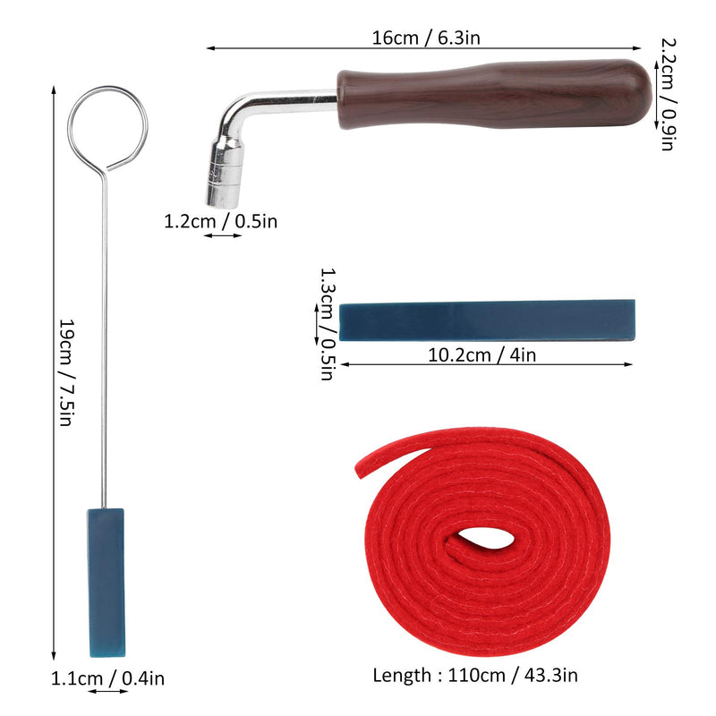 Piano Tuning Tools Kit,Portable Piano Rubber Silent Stick Tape Felt DIY Set Tool Repair Professional Piano Tuning Tool Kit