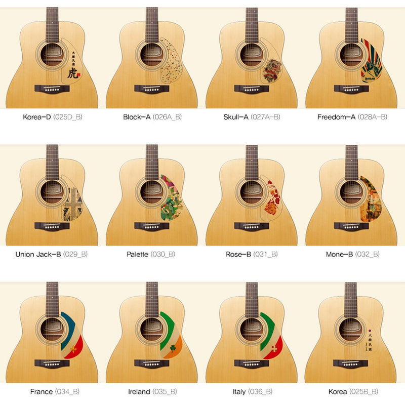 Healing Shield Premium Acoustic Guitar Pick Guards Basic Type - Volcano (009A_B) Volcano (009A_B)