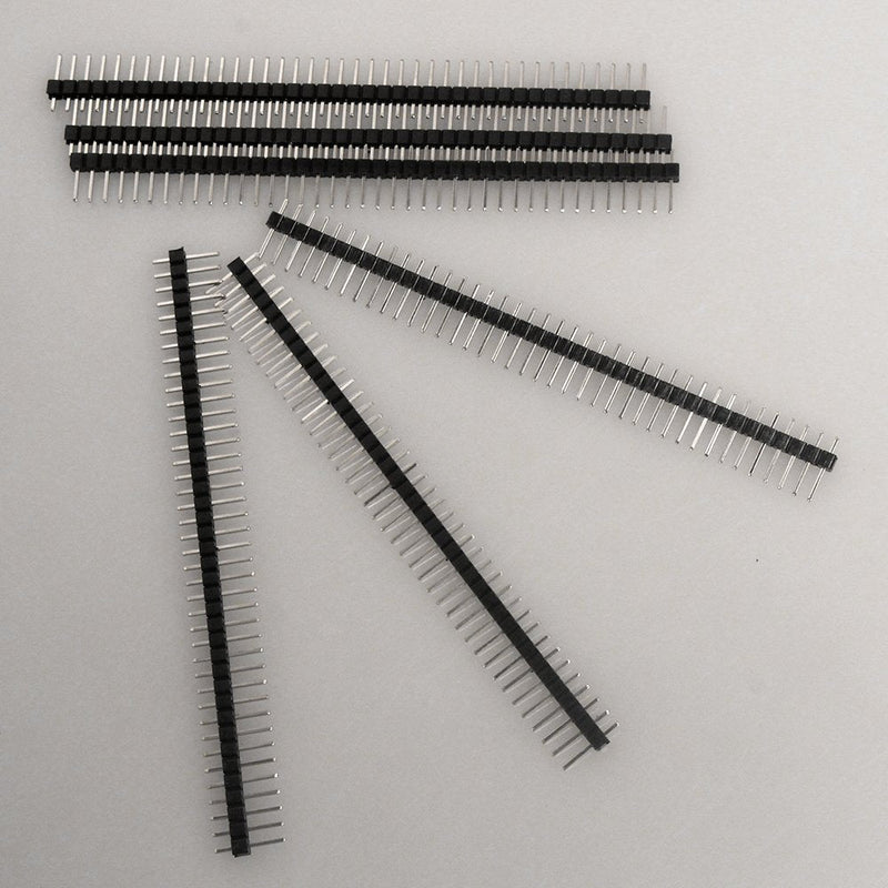 60 Pieces Breakaway Pin Header, 40 Pin 2.54mm Straight Single Row Male Pin Header Connector for Arduino Prototype Shield