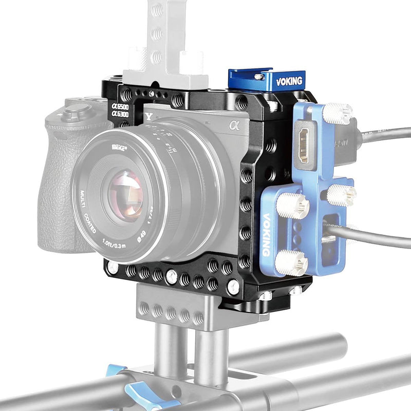 Voking Aluminum Alloy VK-A6500C Camera Video Cage with Detachable Quick Release Plate for Sony Alpha A6500 A6300