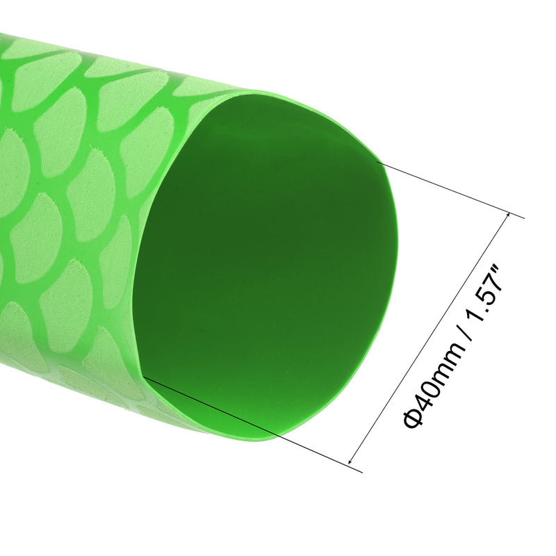 uxcell Heat Shrink Wrap Tubing Sleeve for Fishing Rod Grips Handle, 63mm Flat 3.3ft 2:1 Ratio Green