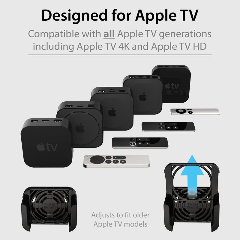 TotalMount Apple TV Mount - Compatible with all Apple TVs including Apple TV 4K