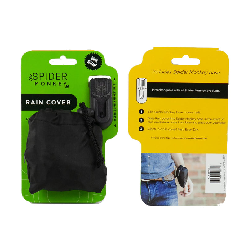 [AUSTRALIA] - Spider Holster - SpiderMonkey Large Rain Cover - Self Locking Belt Accessory Clip with self-contained Waterproof Cover to Protect Your Gear from The Elements! 