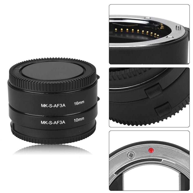 Madezz Automatic Auto 10mm 16mm Macro Extension Tube Set for Sony E Mount Camera