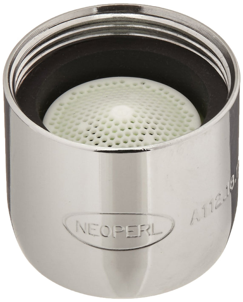 Neoperl 10 2800 5 PCA Spray Ultra Low Flow Female Aerator, Small, 0.5 GPM, Lime Green/White Dome, Spray Stream, 3/4"-27 Threads, Chrome Finish, Brass
