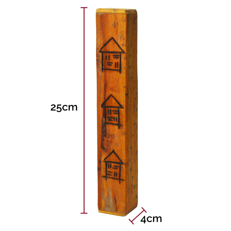 A-Star Handmade Wooden Rain Stick Wood Block - 25cm