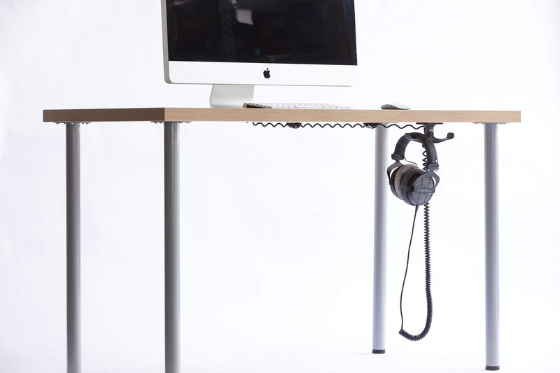 The Anchor Pro - Extra Strong Under-Desk Headphone Stand Mount with Built-in Cord Management