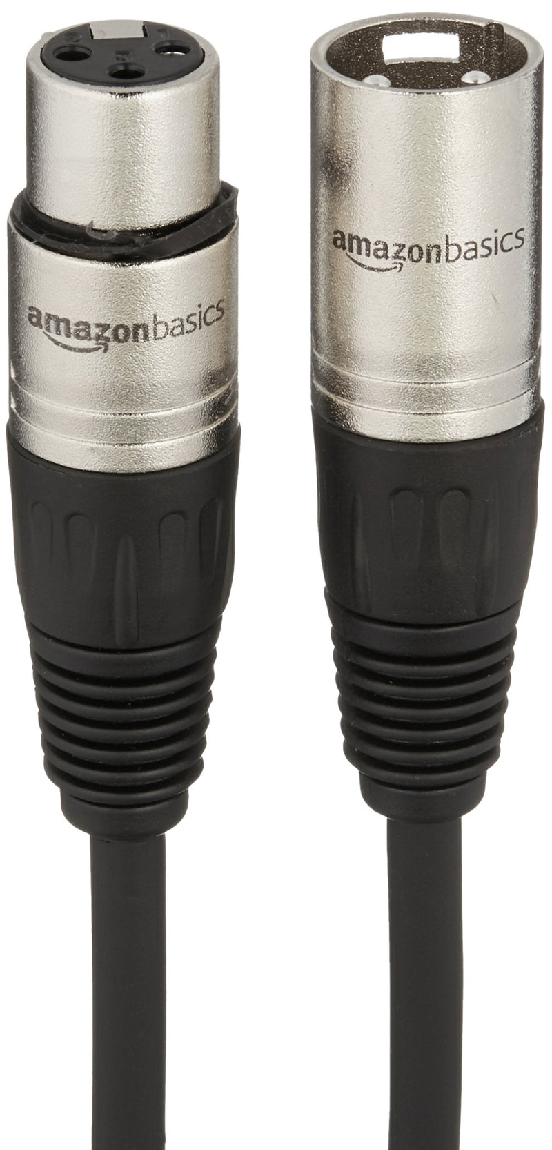 [AUSTRALIA] - AmazonBasics XLR Male to Female Microphone Cable - 6 Feet, Black 1-Pack 
