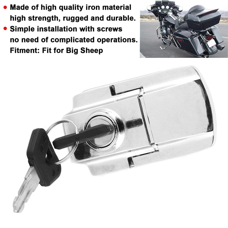 Motorcycle Trunk Lock Iron Trunk Lock Spring Toggle Latch Hasp Clamp Cabinet Locking Tool for Motorcycles and Traveling
