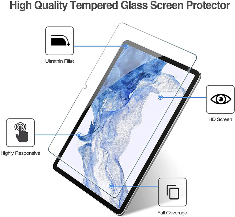 [2 Pack] HIMOVER Screen Protector for Galaxy Tab A8 (2022 Released), Anti-Scratch 9H Hardness Tempered Glass Screen Film Guard for Samsung Galaxy Tab A8 10.5 Inch (SM-X200/X205/X207)