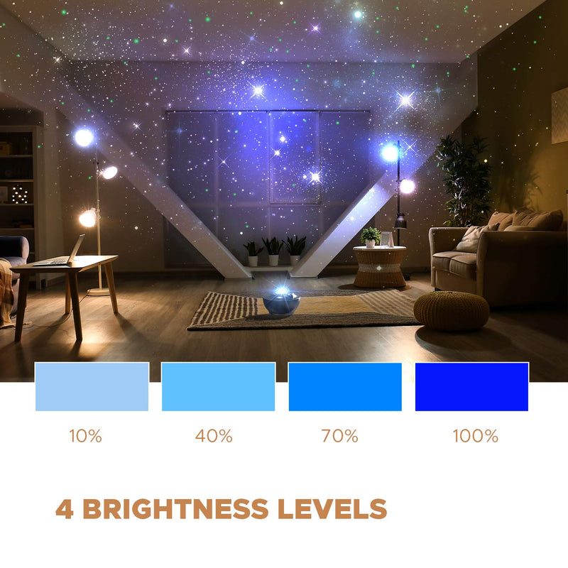 Star Light Shows with Bluetooth Speaker Remote Control Night Light with Moving Ocean Wave for Holiday Decor Mood Ambiance Home Theater Lighting Stage Lights