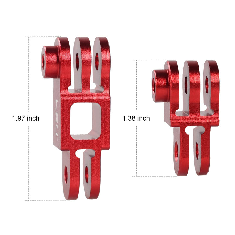 [AUSTRALIA] - HSU Aluminum Alloy Metal Adjust Arm Straight Joints Mount, Same Direction Straight Joints Mount for GoPro Hero 9/8/7/(2018)/6/5 Black,Session 5/4,Hero 3+,DJI Osmo Action Action Camera and More（Red） Red 
