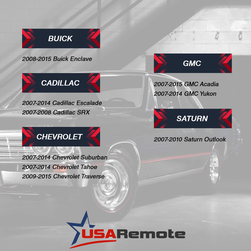 Usa Remote Replacement Fits Buick Chevrolet GMC Flip Key Fob Control 5btn 15913415 OUC60270 One