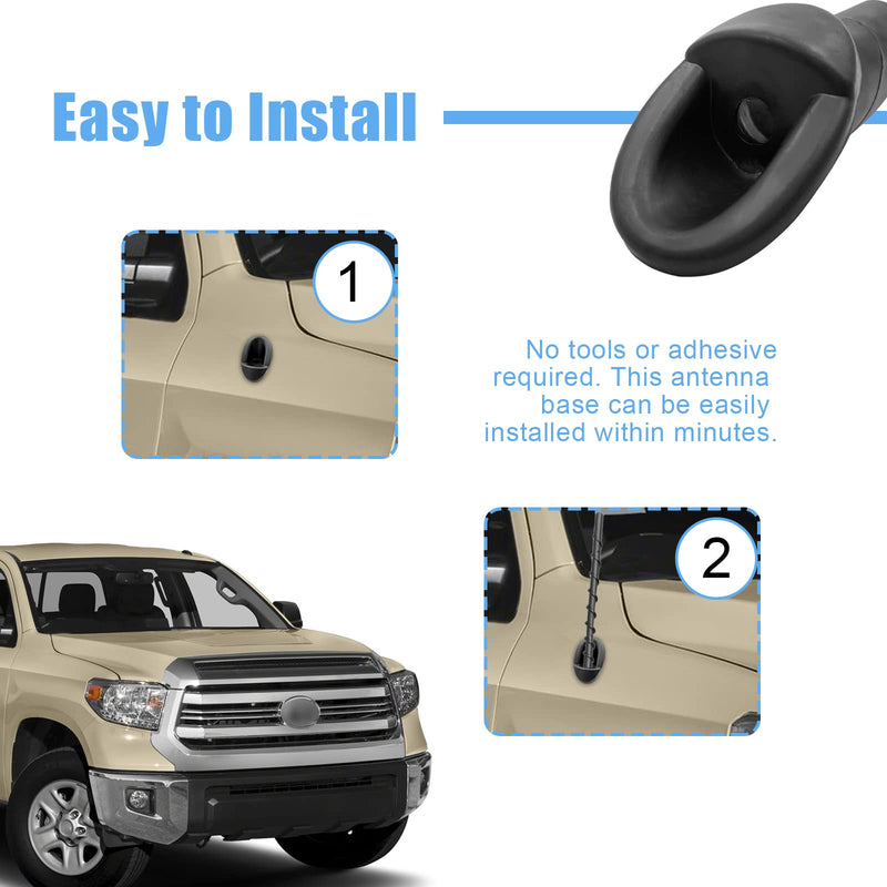 Antenna Ornament Compatible with Tundra 2007-2013 Accessory Manual Radio Antenna Mounted Base Bezel 86392-0C040