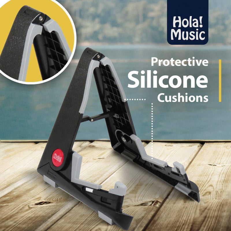 Portable Stand for Acoustic and Classical Guitars by Hola! Music Portable Guitar Stand