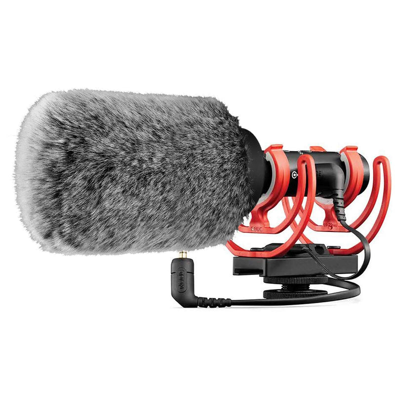 [AUSTRALIA] - NTG Furry Microphone Windmuff - Windscreen/WindShield for Rode VideoMic NTG and Microphones with Maximum Slot Length of 100mm (3.9") and Diameter of 18-24mm by YOUSHARES (Black White) 