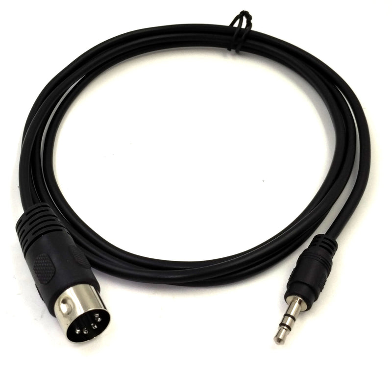 [AUSTRALIA] - Exuun MIDI Cable, 1.5M/5Ft 5-Pin DIN Plugs Male to 3.5mm 1/8 inch TRS Male Jack Stereo Plug Converter Cable Audio Cable (DIN-3.5mm) 