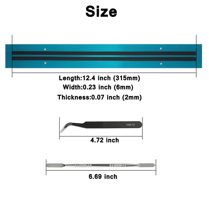 [AUSTRALIA] - Rubber Feet Strips Replacement HP Envy X360 Convertible 15.6 Laptop with Stainless Steel Lever and Tweezers (Black) Black 