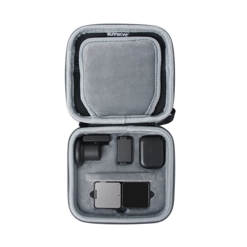 Hooshion Action 2 Carrying Case for DJI Action 2 Dual Screen/Power Supply Combination, Action 2 Storage Bag, Used to Store Camera Touch Screen/Battery Life Module, with Carabiner