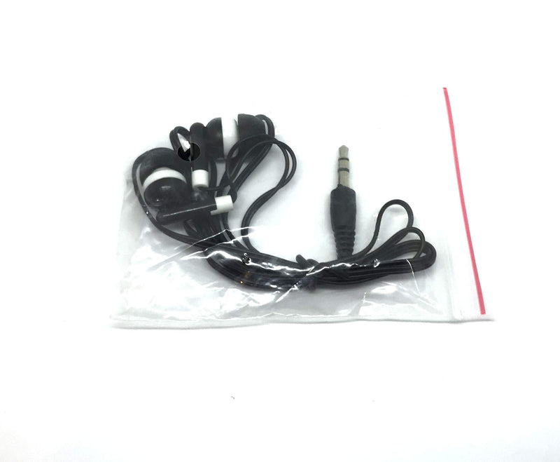 TFD Supplies Wholesale Bulk Earbuds Headphones 50 Pack in Storage Tub - Black
