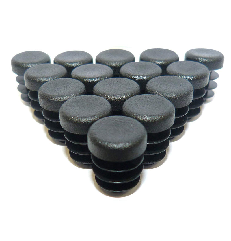 OGC (10 Pack) - 5/8 Inch OD Round Black for Plastic Plug by Cap Cover Tube Durable Chair Glide Insert Finishing Plugs 10