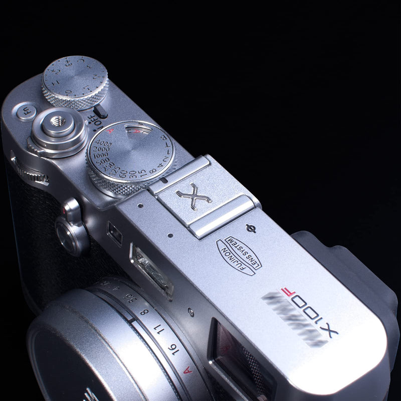VKO Camera Hot Shoe Cover Protector Cap Compatible with Fujifilm X-S10 XH1 XPro3 XPro2 XT4 XT3 XT2 XT30 XT20 XE3 XE2S XT200 XT100 X100V X100F X100T Cameras(SSX) w/o button Silver Silver