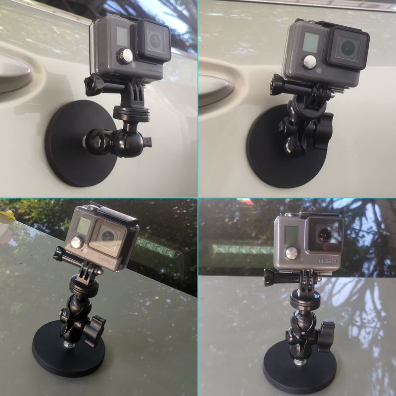 [AUSTRALIA] - Magnetic Mount Base Kit with Magic arm for GoPro, Strong Magnetic Camera Mount with Ballhead Arm Tripod Compatible with GoPro Hero 10/9/8/7/6/5 25mm Balls(3.46 inch Base) 