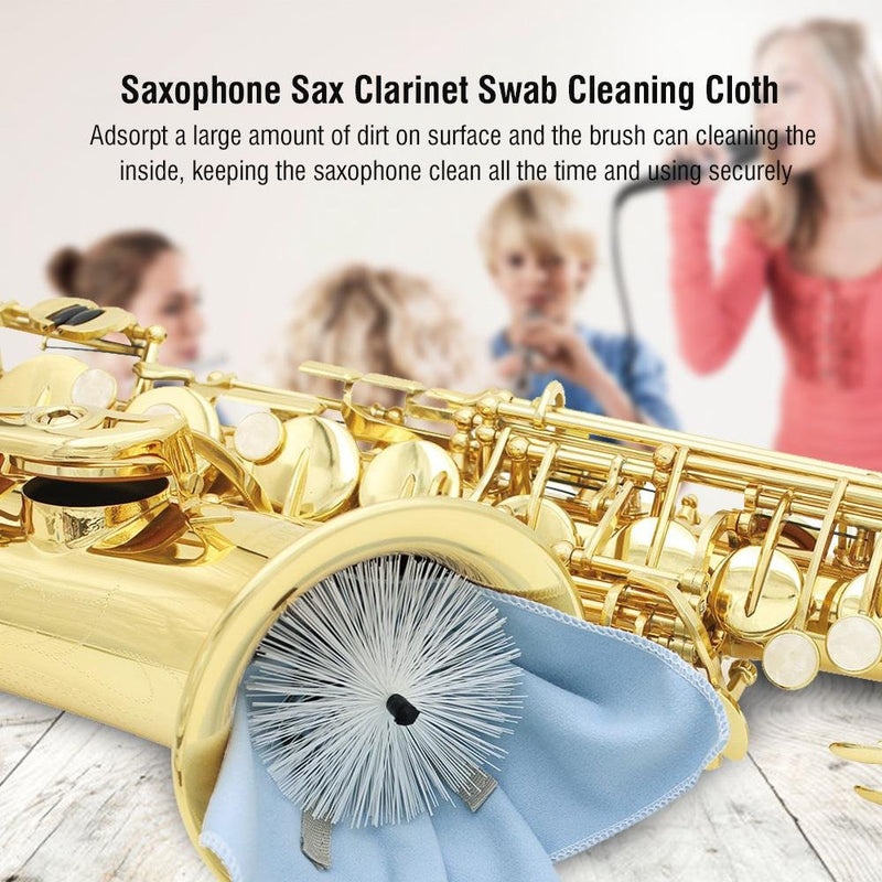 Sax Cleaning Cloth, Durable Quick Drying Cleaning Sax Clarinet Cleaner Cloth for Tube Inside