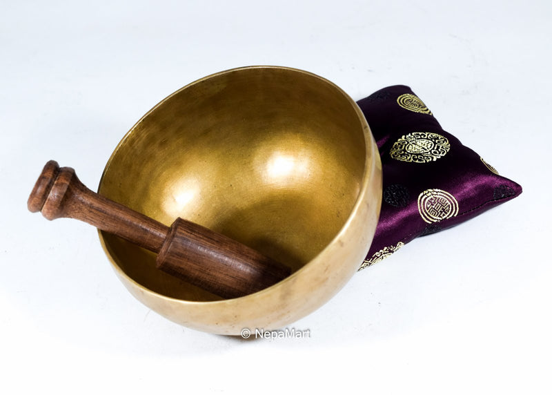 5" Singing Bowl Set with Mallet & Silk Cushion For Meditation, Chakra Healing, Prayer,Yoga, and Mindfulness, Hand beaten