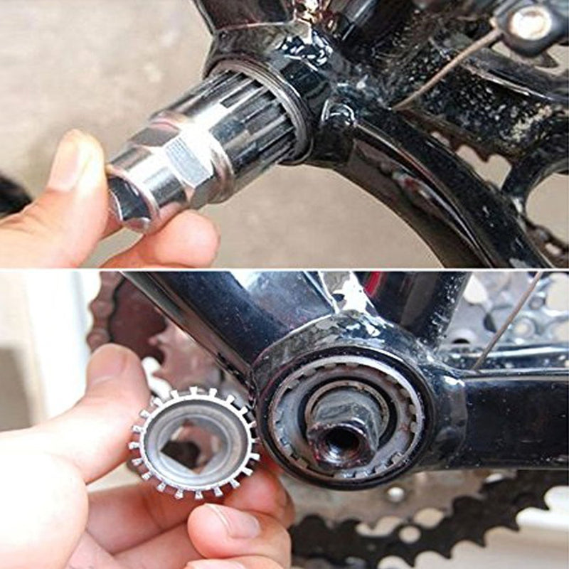 CFIKTE Bike Bicycle Bottom Bracket Removal Tool, 20 Teeth Fit-Silver