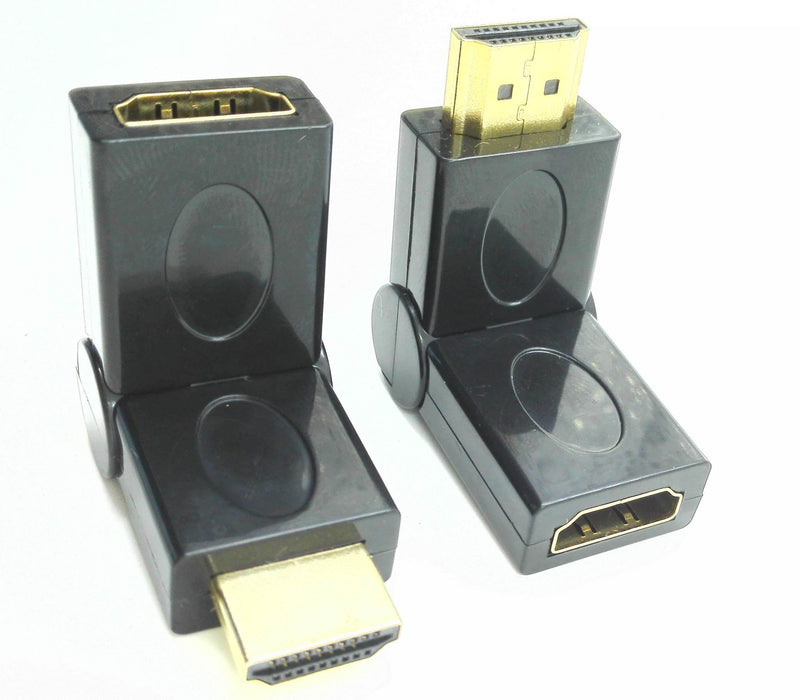 [AUSTRALIA] - zdyCGTime Rotating and Swivel Twist HDMI Type A Male to Type A Female 360 Degree Rotation Angle Extension Adapter Convertor (90-270 Degree) 